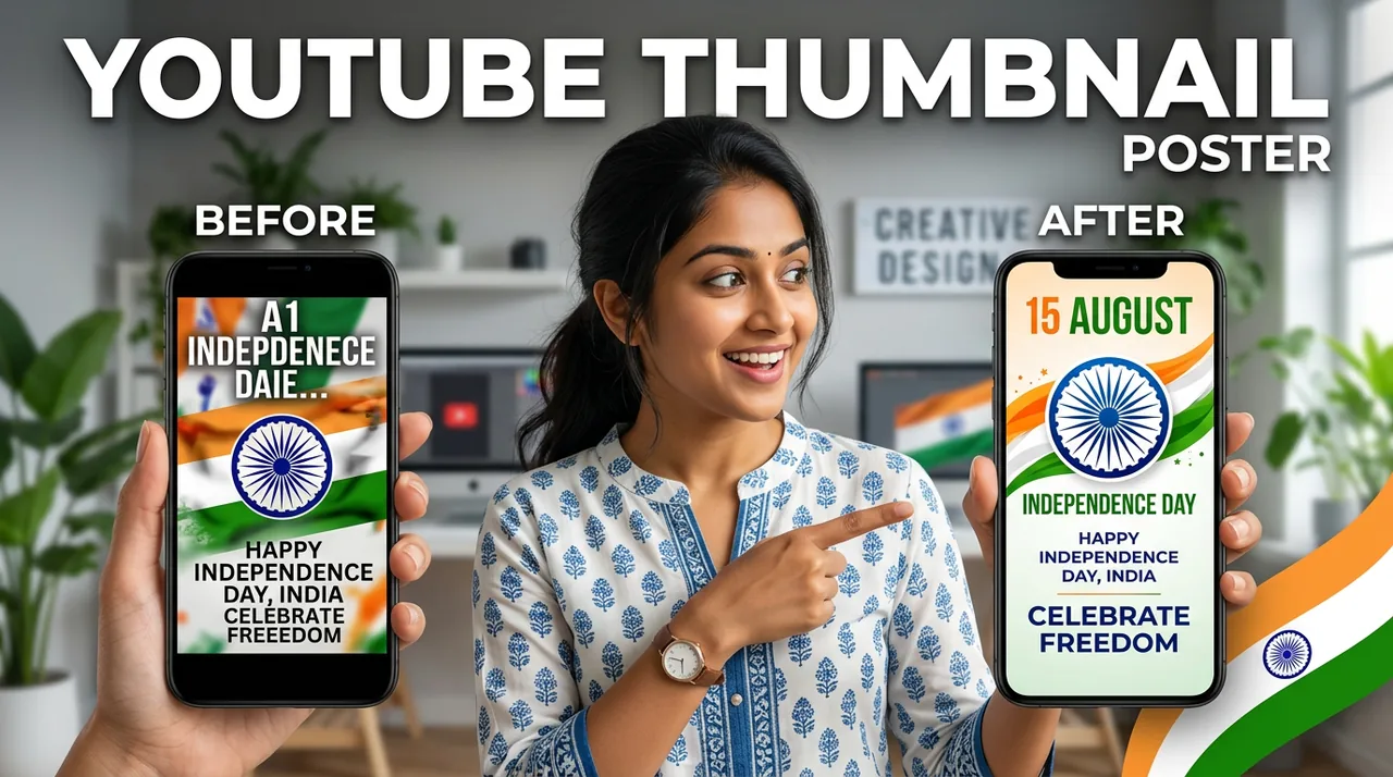 Cover for 15 August Poster AI Prompt Templates (India Independence Day)